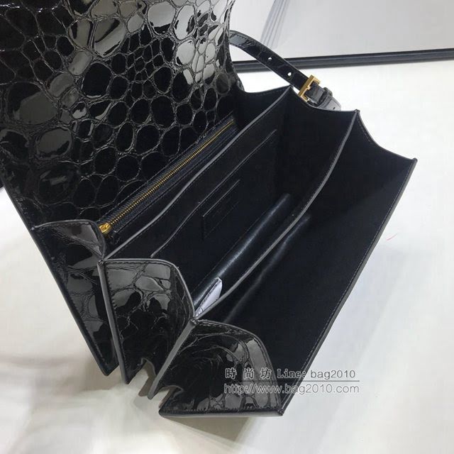 YSL爆款女士包包 聖羅蘭經典款DOMINO中號龜紋皮包 YSL肩背斜挎包 538791  jjh1069